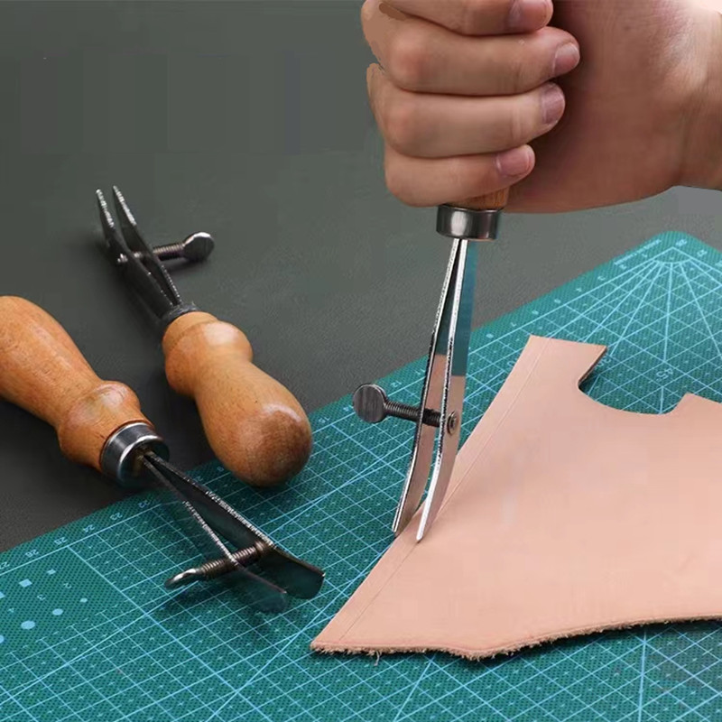 Groover Stitching Tool - قابل للتعديل الجلود حافة كريسر الكاتب