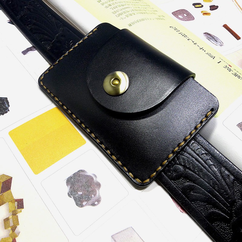 Leatherwork Belt - Blongk رقيقة جدا الخصر حقيبة حزام