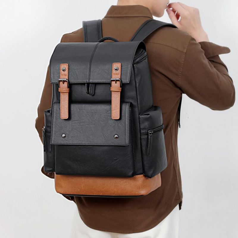 Leatherwork Bag - حقيبة ظهر جلدية رجالية جديدة بتصميم