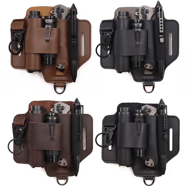 Leatherwork Bag - EDC أداة تكتيكية الحافظة البرية بقاء