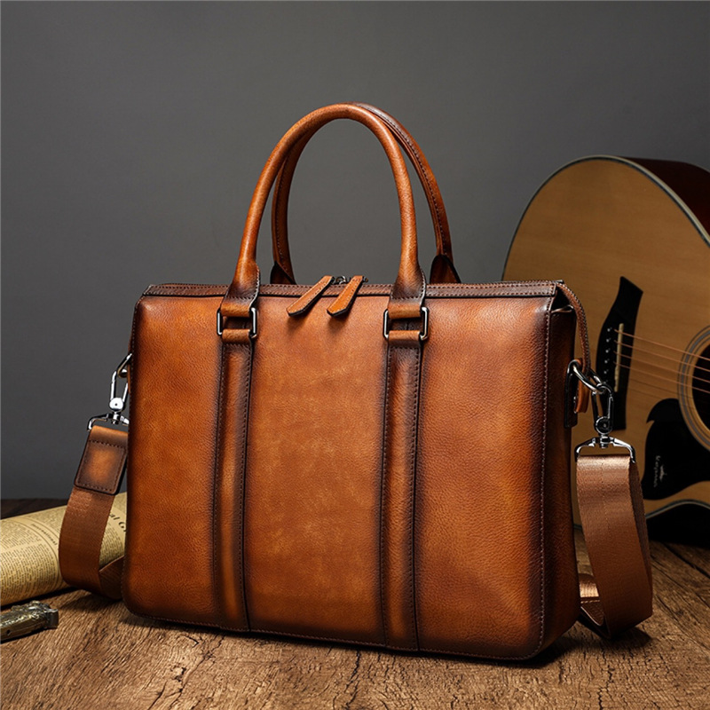Leather Work Laptop Bag - حقيبة يد جلدية فاخرة من YETTIES