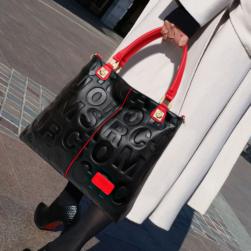 Leather Work Bag Women - حقيبة يد نسائية كبيرة من الجلد