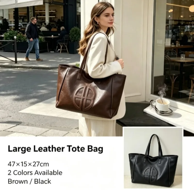 Leather Work Bag Women - حقيبة نسائية جديدة لعام 2026 بتصميم