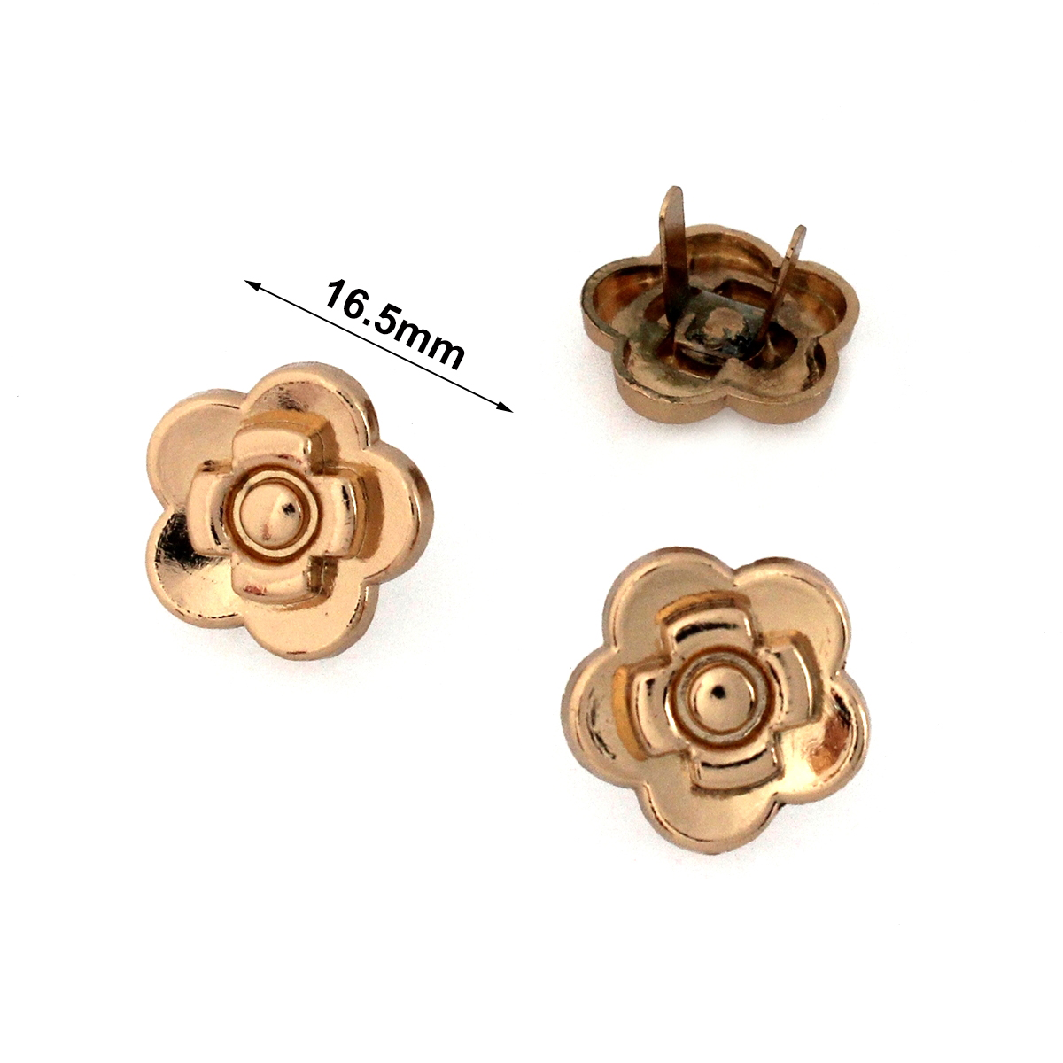 2 قطعة معدنية زهرة شكل مشبك ال - مراجعة Leatherwork Flowers وسعره