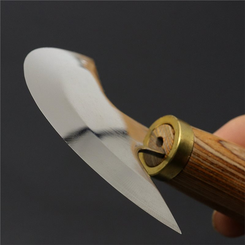 AB41-مقبض خشبي لسكين الأعمال ا - مراجعة Round Knife Leatherwork وسعره