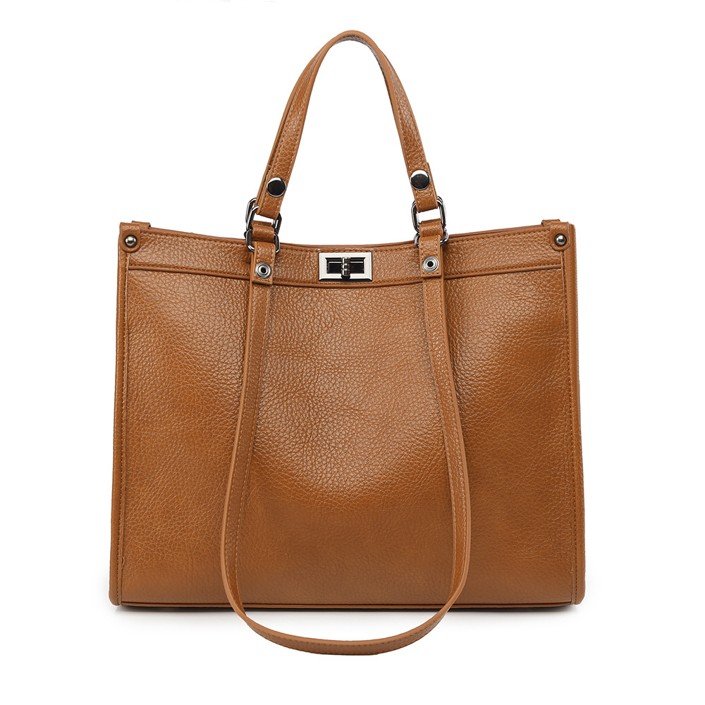 حقيبة يد نسائية كبيرة السعة من - مراجعة Leather Work Bag Women وسعره