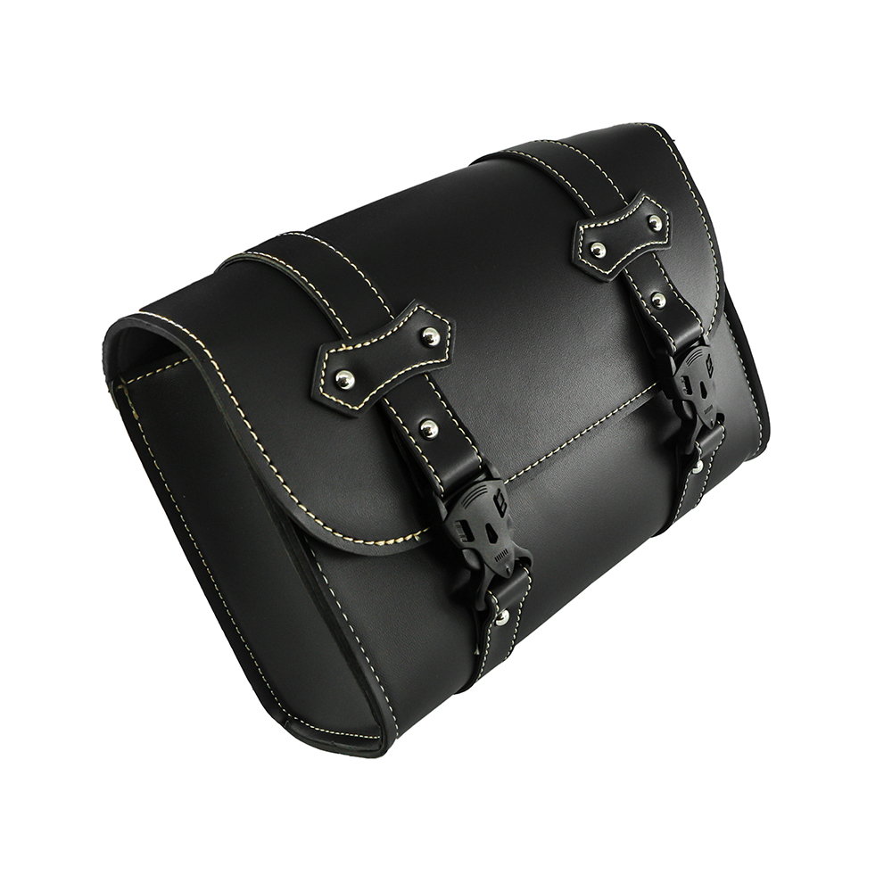 دراجة نارية الجبهة شوكة السرج  - مراجعة Leatherwork Bag وسعره