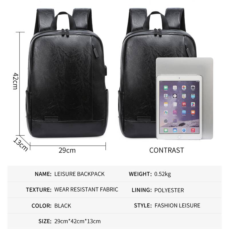حقيبة ظهر عصرية للرجال من جلد  - مراجعة Leather Work Laptop Bag وسعره