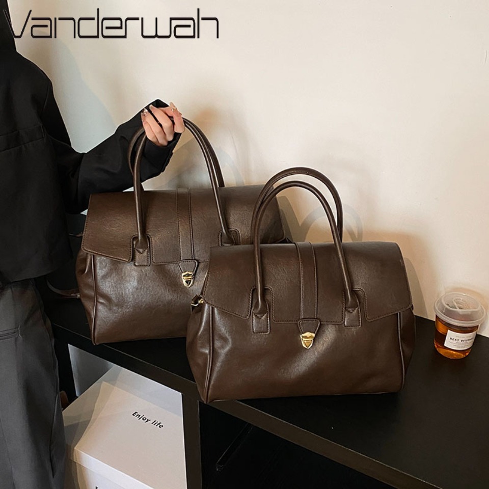 حقائب كتف نسائية فاخرة ذات سعة - مراجعة Leather Work Bag Women وسعره