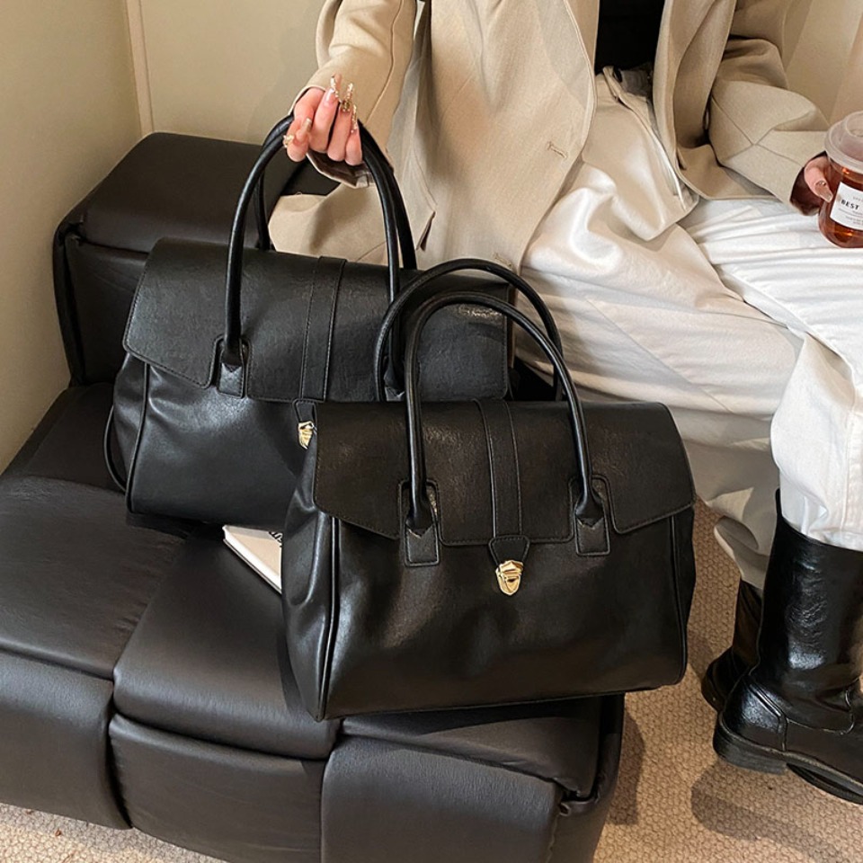 حقائب كتف نسائية فاخرة ذات سعة - مراجعة Leather Work Bag Women وسعره